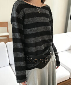 ボーダールーズフィットニット BLACK