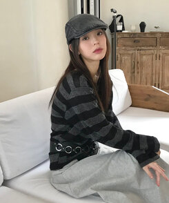 ボーダールーズフィットニット BLACK