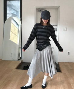 ボーダールーズフィットニット BLACK