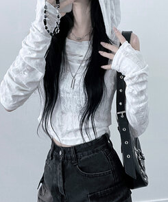 포그데미지후드핸드워머세트 화이트