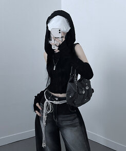 포그데미지후드핸드워머세트 블랙