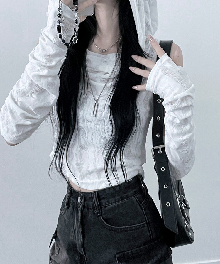 포그데미지후드핸드워머세트 화이트