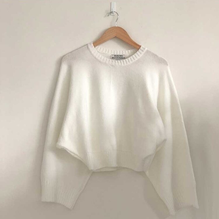 スリムフィットラウンドニット(6color)