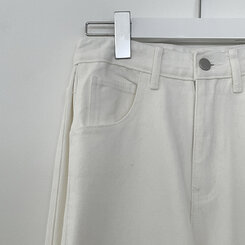 [숏,기본,롱/~2XL] 인생 화이트진! 밑단 스냅비조 사이드 핀턱 와이드 롱팬츠 화이트 블랙 키작녀 키큰녀