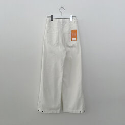 [숏,기본,롱/~2XL] 인생 화이트진! 밑단 스냅비조 사이드 핀턱 와이드 롱팬츠 화이트 블랙 키작녀 키큰녀