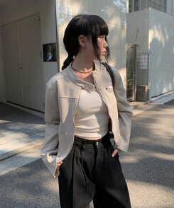 スエードクロップジャケット BEIGE
