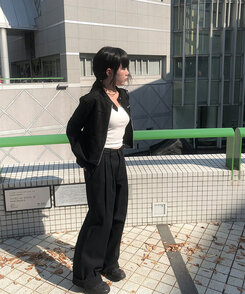 スエードクロップジャケット BLACK