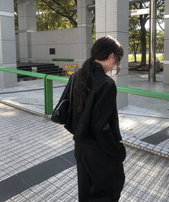 スエードクロップジャケット BLACK