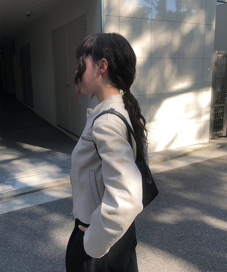 スエードクロップジャケット BEIGE
