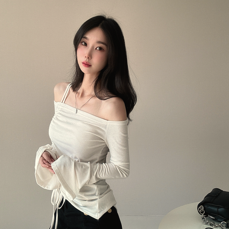 スリーブストリングオフショルダー IVORY