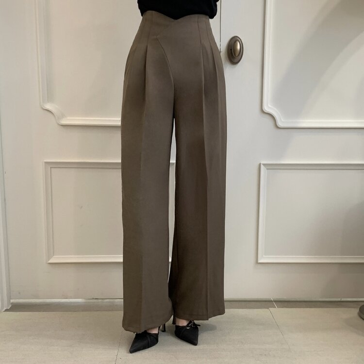 ピンタックVラインスラックスパンツ｜スラックス｜韓国