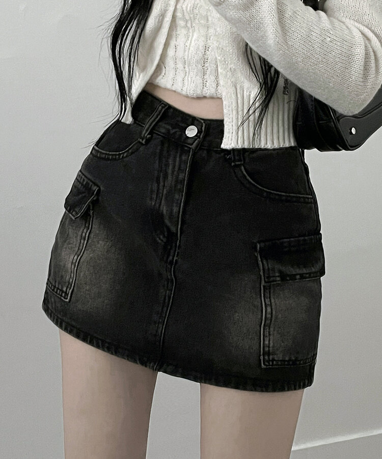 センソユニコ　M2　デニム　スカート　バルーン　インディゴ　38　M相当 バルーンデニムスカート（デニムスカート）｜antiqua