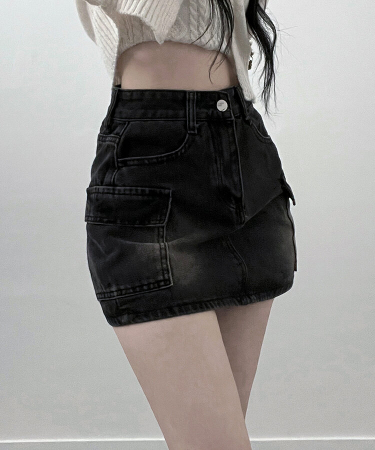 ライトカーゴウォッシングデニムミニスカート｜ミニスカート