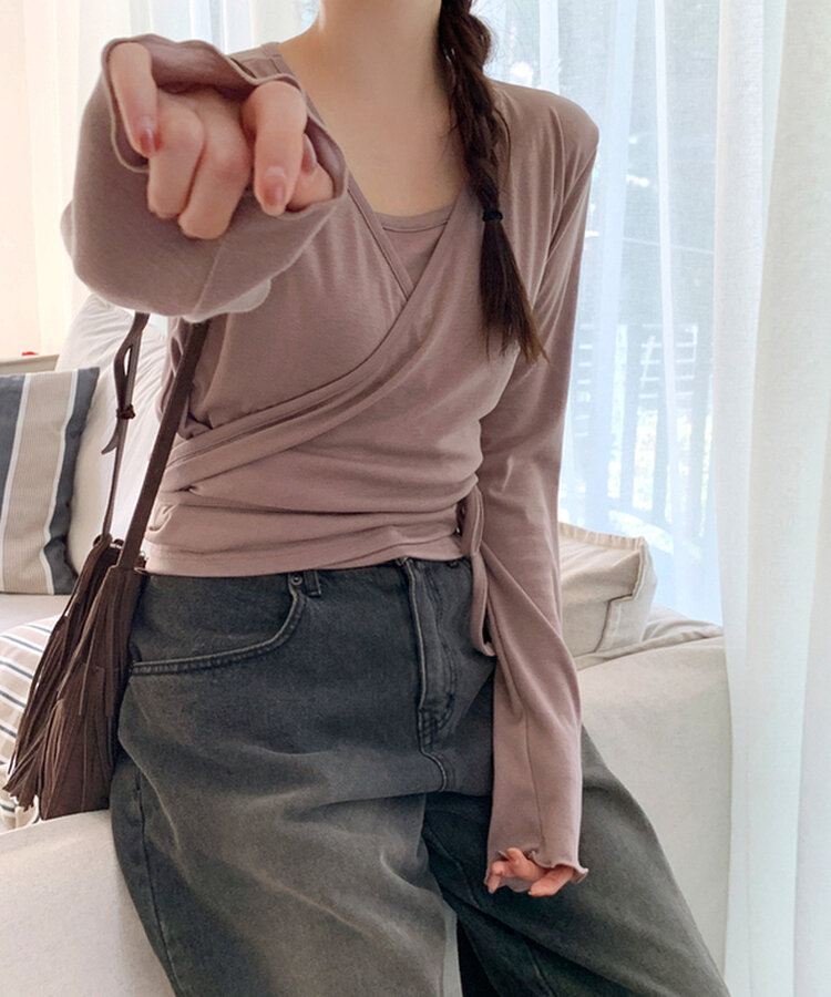 長袖Tシャツ ダブルラップTシャツ(6color) COCOA