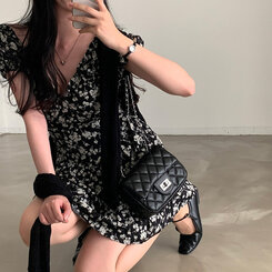 バッグ キルティングクロスショルダーバッグ BLACK