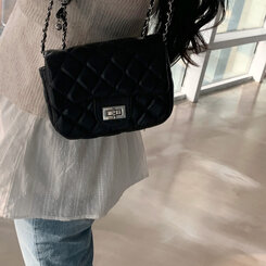 バッグ キルティングクロスショルダーバッグ BLACK
