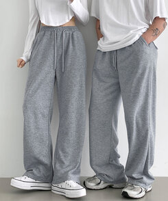 トレーニングパンツ 【丈別】ベーシックロングワイドトレーニングパンツ(6color) GRAY