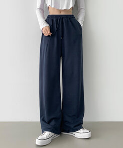 トレーニングパンツ 【丈別】ベーシックロングワイドトレーニングパンツ(6color) NAVY