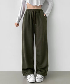 トレーニングパンツ 【丈別】ベーシックロングワイドトレーニングパンツ(6color) KHAKI