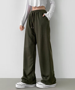 トレーニングパンツ 【丈別】ベーシックロングワイドトレーニングパンツ(6color) KHAKI