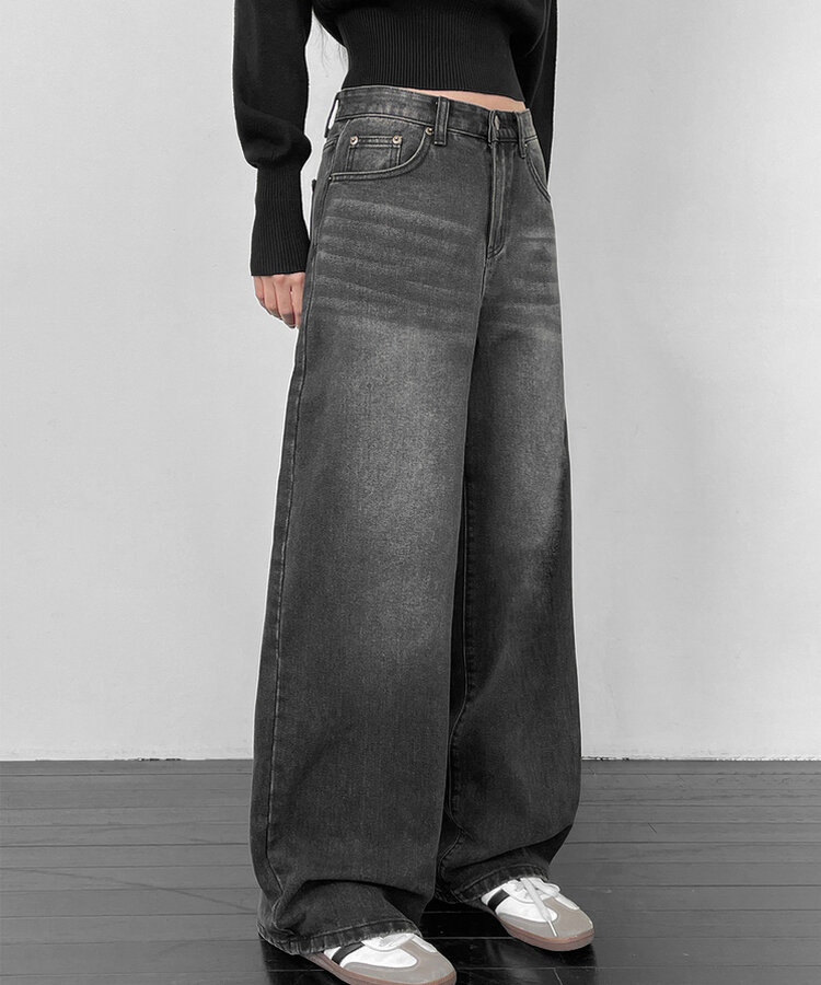 SPS29784 タキボーイフィットデニムパンツ ワイド - BLACKUP