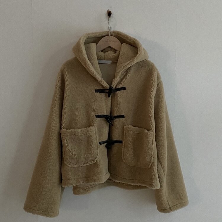 밍크 양털 떡볶이 후드 숏코트 점퍼 자켓 3color