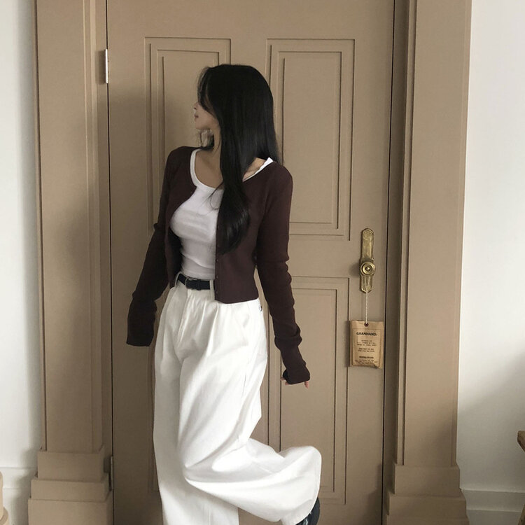 コットンワイドルーズフィットパンツ WHITE