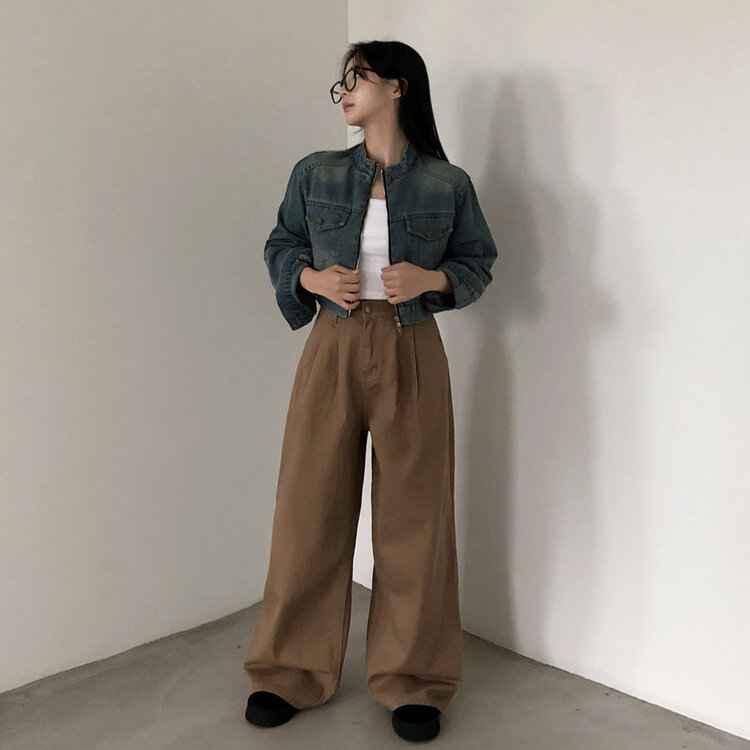 コットンワイドルーズフィットパンツ BEIGE