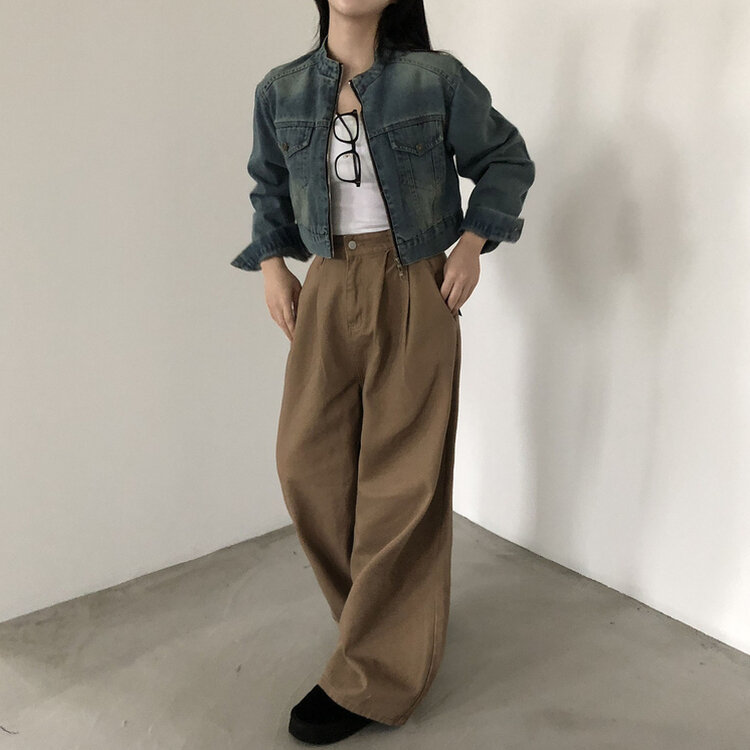 コットンワイドルーズフィットパンツ BEIGE
