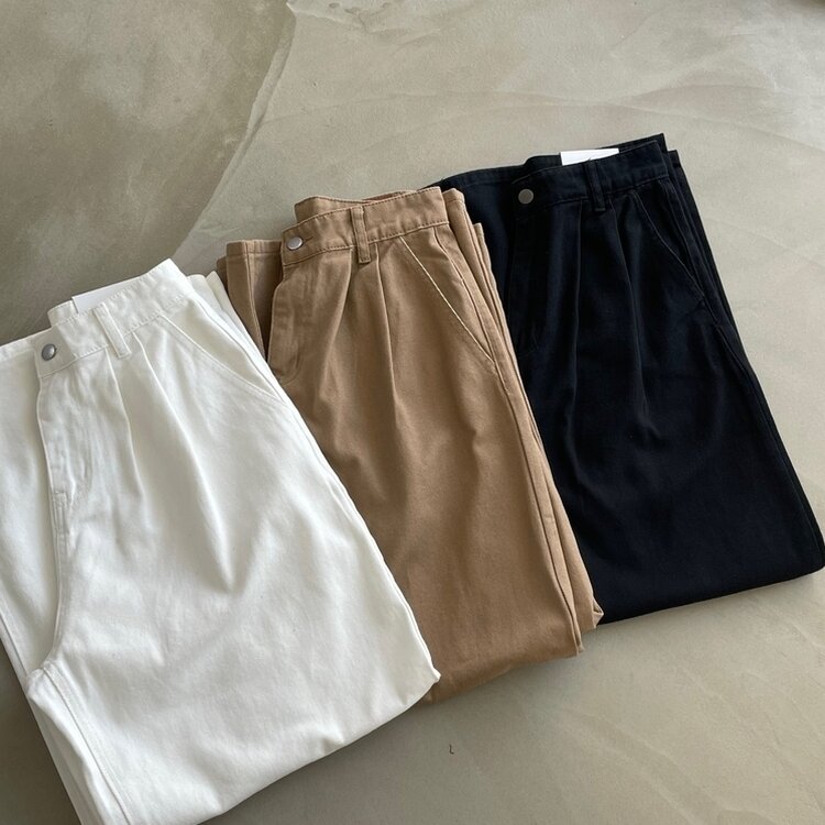 コットンワイドルーズフィットパンツ