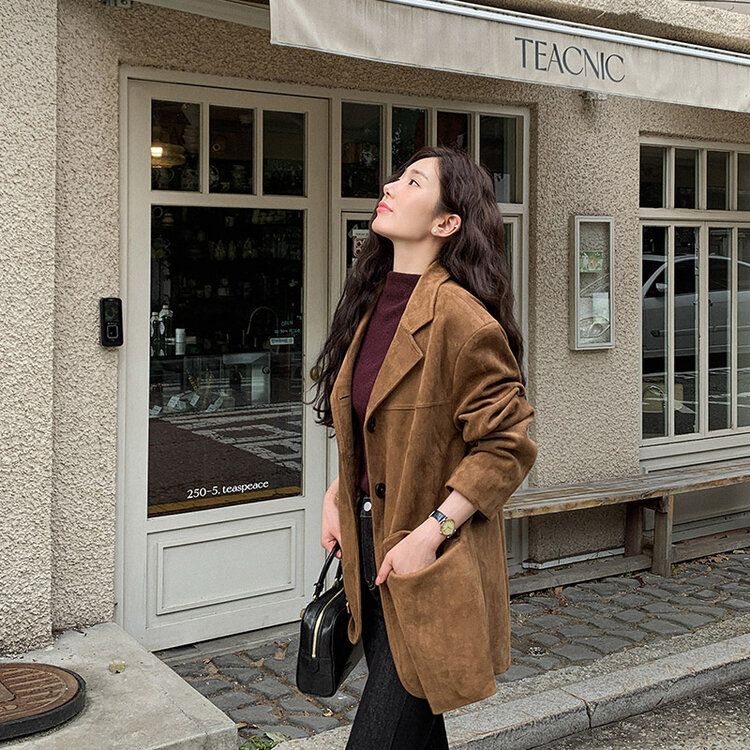 スエードライクオーバージャケット｜ジャケット｜韓国ファッション通販