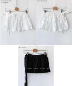 ミニスカート コットンレイヤードスカート