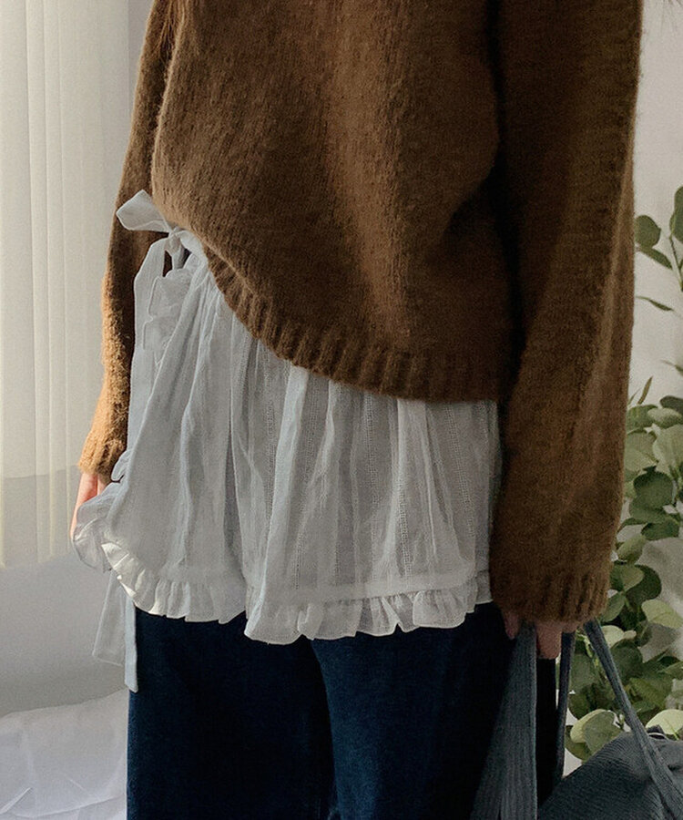 コットンレイヤードスカート IVORY