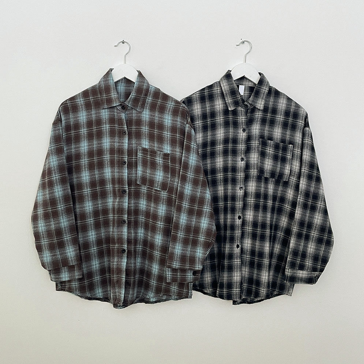 起毛ビンテージチェックシャツ