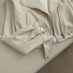 소프트 크롭 스웨이드 라이더 자켓