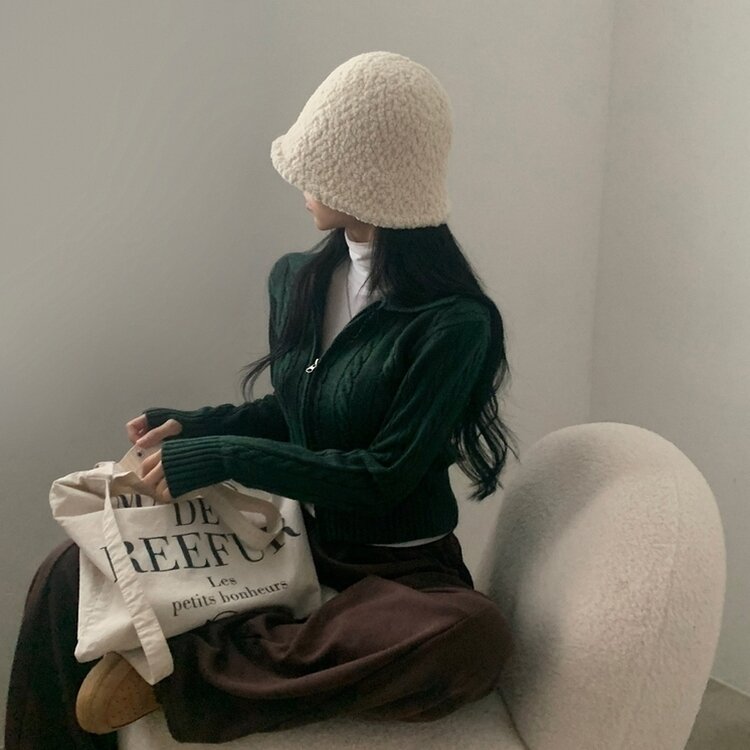 워머 케이블 어텀 투웨이 카라 니트집업점퍼 4color