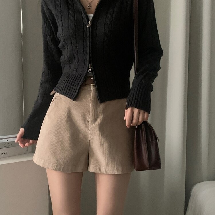 워머 케이블 어텀 투웨이 카라 니트집업점퍼 4color