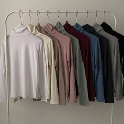 タートルネック長袖Tシャツ(10color)