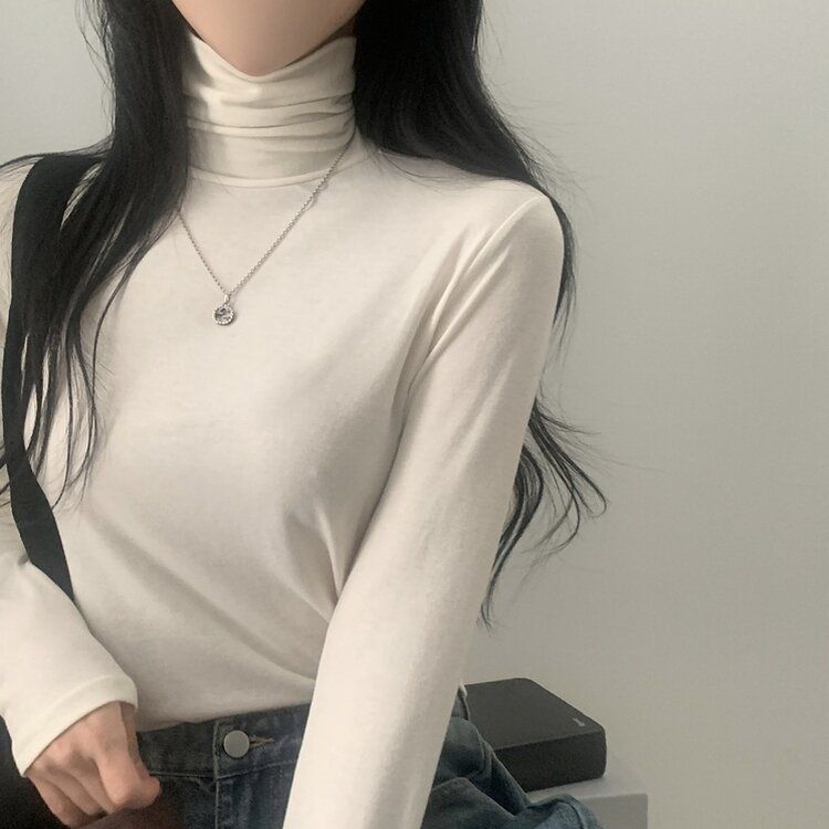 タートルネック長袖Tシャツ(10color) CREAM