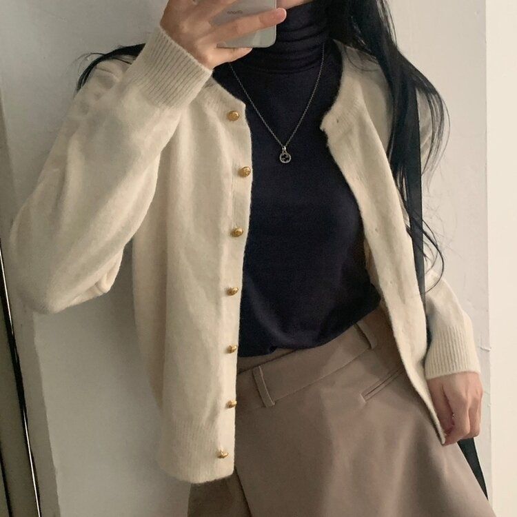 タートルネック長袖Tシャツ(10color) NAVY