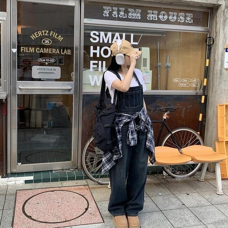 おちょやんデニム SJE10313 ジンチョンデニムオーバーオール デニム - pak-namae