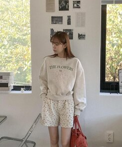 ショートパンツ ランプフラワーコーデュロイハーフパンツ IVORY