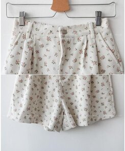 ショートパンツ ランプフラワーコーデュロイハーフパンツ