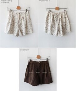 ショートパンツ ランプフラワーコーデュロイハーフパンツ