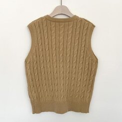 エッセンシャルクロップVネックベスト(5color)