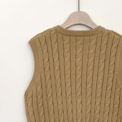 エッセンシャルクロップVネックベスト(5color)