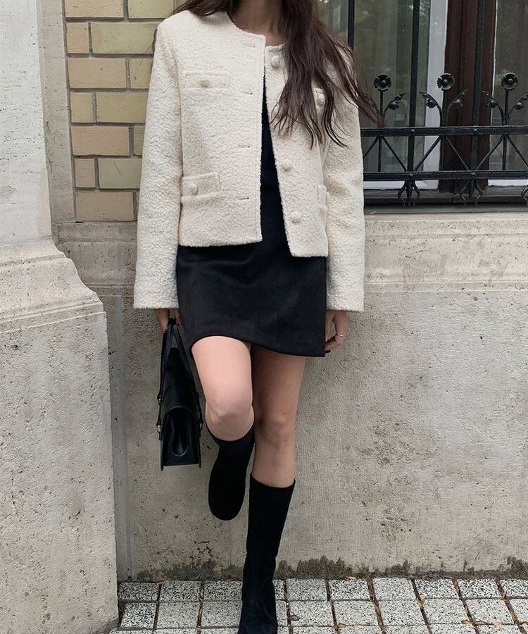 モコモコツイードジャケット｜ジャケット｜韓国ファッション通販 SONA