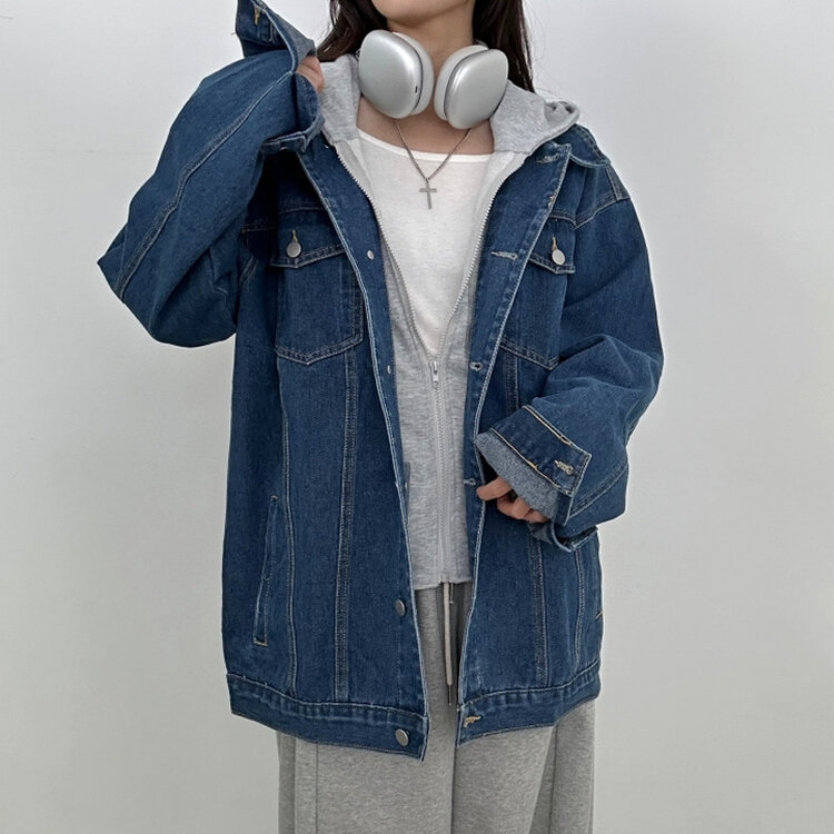 80s \"HI GEAR\" デニム ジップアップパーカー 短丈 デニムジャケット 80s HI GEAR デニム ジップアップパーカー 短丈 デニムジャケット