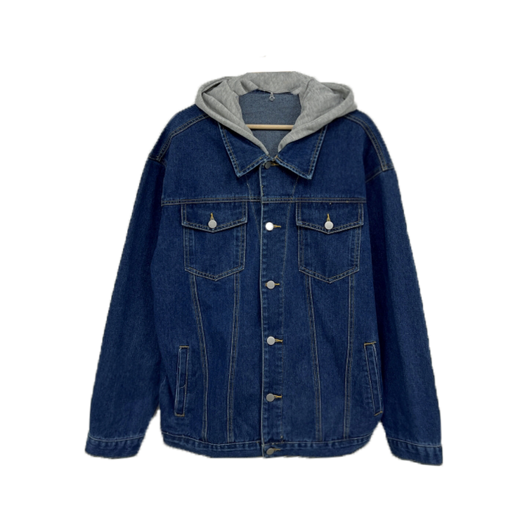 80s \"HI GEAR\" デニム ジップアップパーカー 短丈 デニムジャケット 80s HI GEAR デニム ジップアップパーカー 短丈 デニム