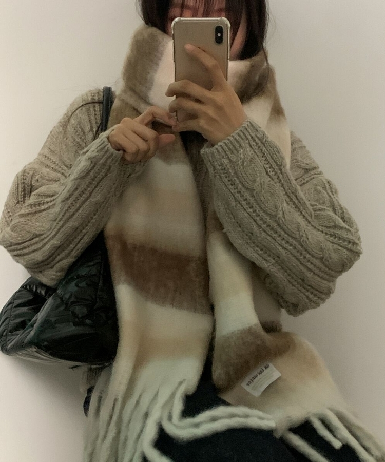 OPEN YY ストライプ ニットマフラー ストライプニットマフラー - マルチカラ― | ZARA Japan / 日本